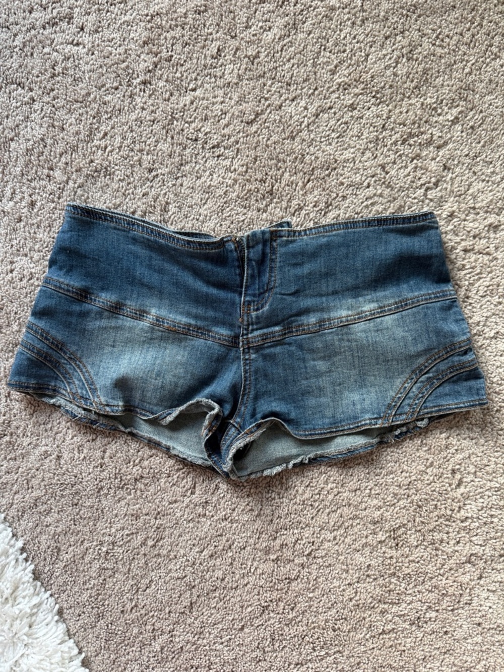 Denim Low-Rise Women’s Shorts in Blue